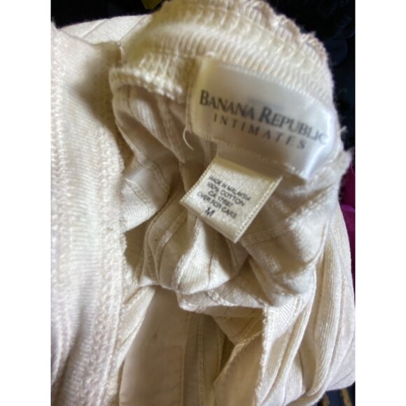 Banana Republic Intimates Medium Beige Cardigan Sweater‎ 100% Cotton Western Y2K - Picture 3 of 4